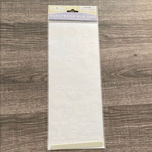 White Scrapbook Rub Ons